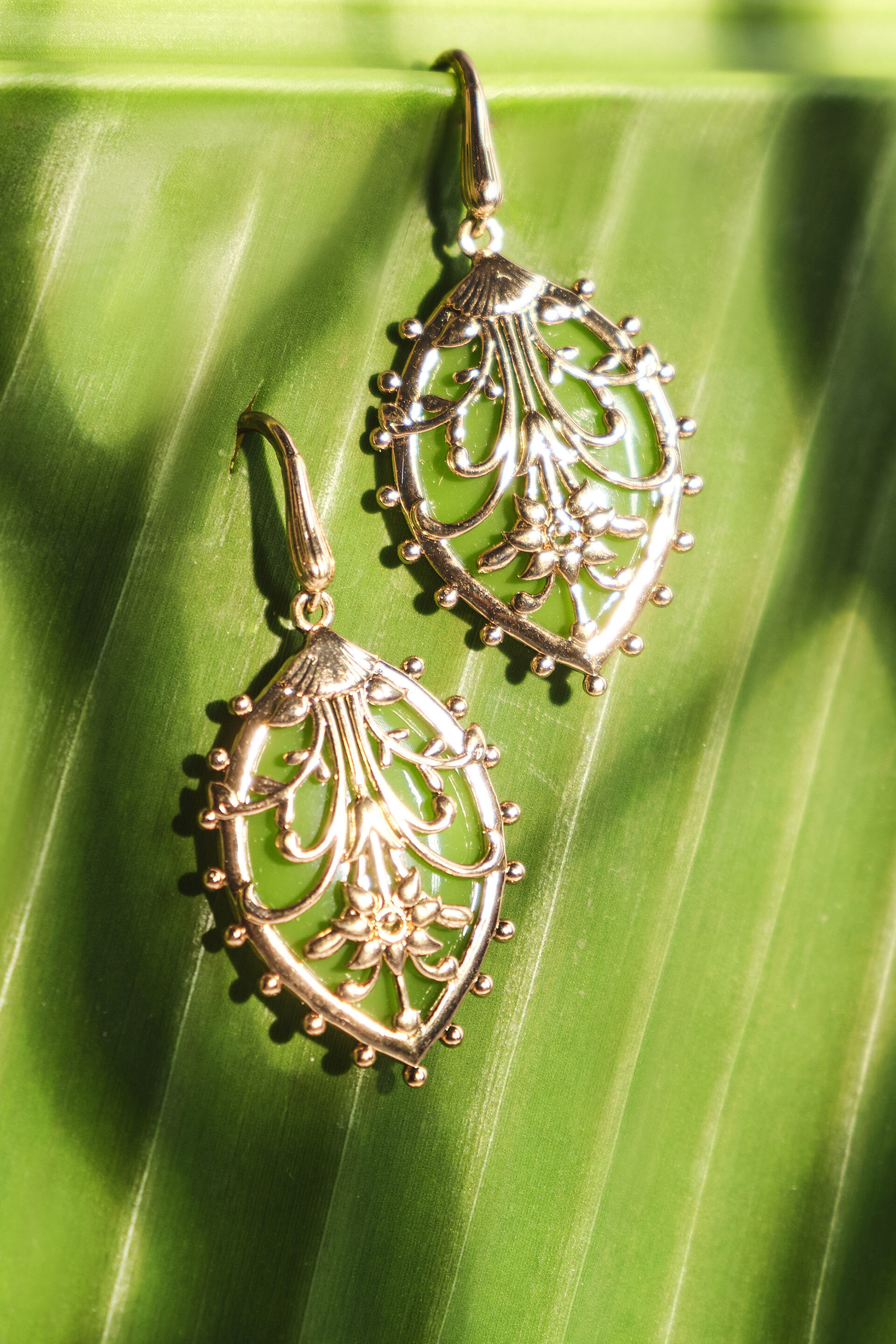 Green Parnika Earrings, , image 4